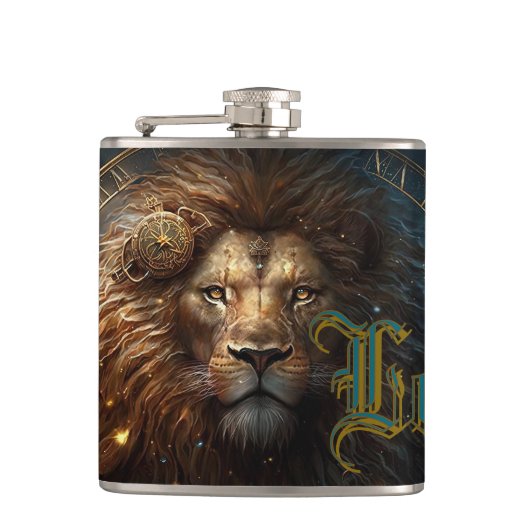 Flasques Signe du zodiaque Lion (Devant)