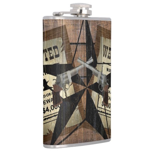 Flasques SIGNE Recherché Rustique Texas Star Western Double (Droite)