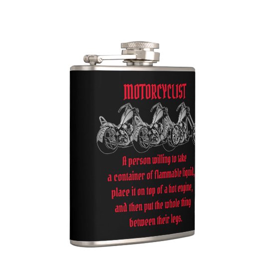 Flasques Signification D'Un Motocycliste (Droite)