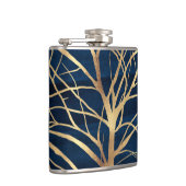Flasques Silhouette Arbre d'Or moderne Design bleu minimal (Droite)