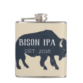 Flasques Silhouette de bison personnalisable (Devant)