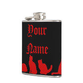 Flasques Silhouette de chat noir (Gauche)