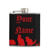 Flasques Silhouette de chat noir (Devant)