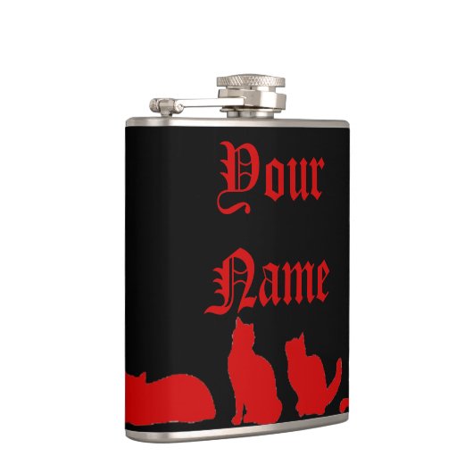 Flasques Silhouette de chat noir (Droite)