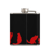 Flasques Silhouette de chat noir (Dos)