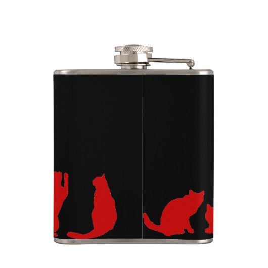 Flasques Silhouette de chat noir (Dos)