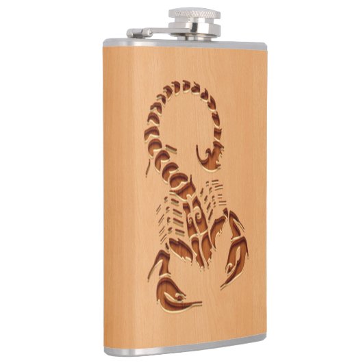 Flasques Silhouette de scorpion gravée sur la conception en (Droite)