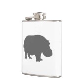 Flasques Silhouette d'hippopotame gris (Gauche)