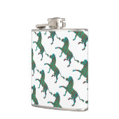 Flasques Silhouette d'impression Brown et Turquoise Zebra (Gauche)