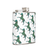 Flasques Silhouette d'impression Brown et Turquoise Zebra (Droite)