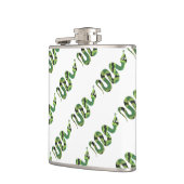 Flasques Silhouette d'impression en noir et vert serpent (Gauche)