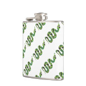 Flasques Silhouette d'impression en noir et vert serpent (Gauche)