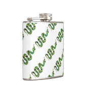 Flasques Silhouette d'impression en noir et vert serpent (Droite)