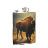 Flasques Silhouette du coucher de soleil de bison de buffle (Droite)