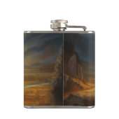 Flasques Silhouette du coucher de soleil de bison de buffle (Dos)