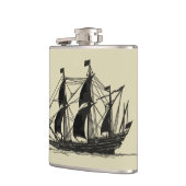 Flasques Silhouette du navire avec voiles de billage (Gauche)