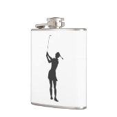 Flasques Silhouette d'une femme jouant au golf (Gauche)