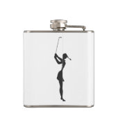 Flasques Silhouette d'une femme jouant au golf (Dos)