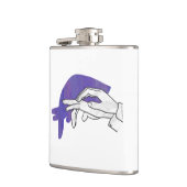 Flasques Silhouette main Anteater violet (Gauche)