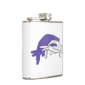 Flasques Silhouette main Anteater violet (Droite)