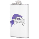 Flasques Silhouette main Anteater violet (Gauche)