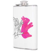 Flasques Silhouette main Rabbit rose (Gauche)