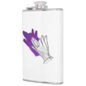 Flasques Silhouette main Wolf pourpre (Gauche)