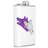 Flasques Silhouette main Wolf pourpre (Droite)