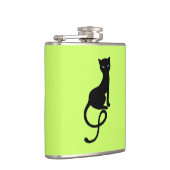 Flasques Silhouette mauvaise aimable de chat - vert noir de (Droite)