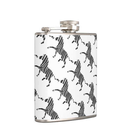 Flasques Silhouette noir et gris clair Zebra (Droite)
