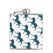 Flasques Silhouette noire et bleue Zebra (Devant)