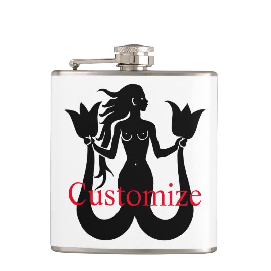 Flasques Silhouette Tonnerre_Cove de sirène à deux queue (Devant)