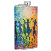 Flasques Silhouettes colorées dansant (Droite)