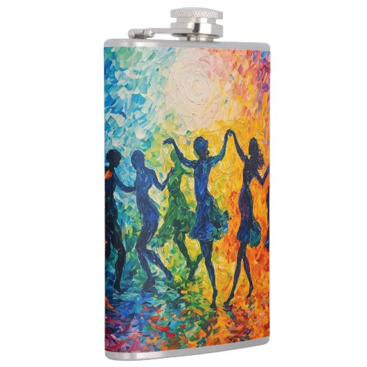 Flasques Silhouettes colorées dansant (Droite)