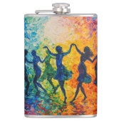 Flasques Silhouettes colorées dansant (Devant)