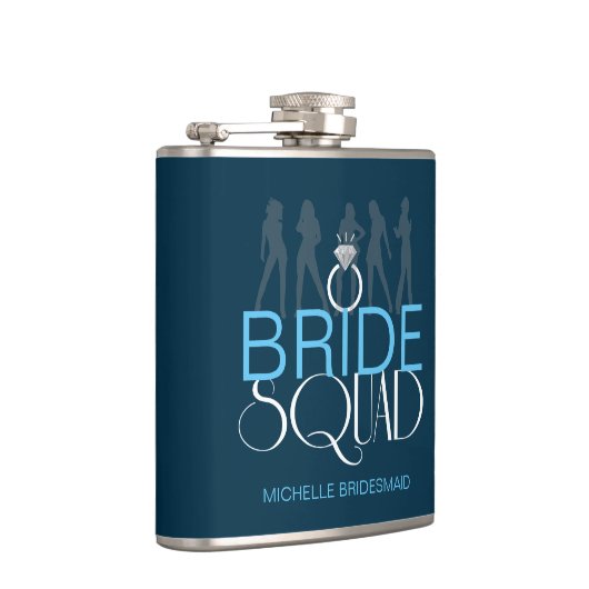 Flasques Silhouettes de l'équipe de mariée blanc sur foncé  (Droite)