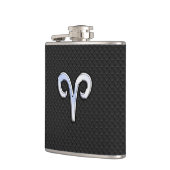 Flasques Silver Chrome Comme Aries Zodiac SIGNE (Gauche)