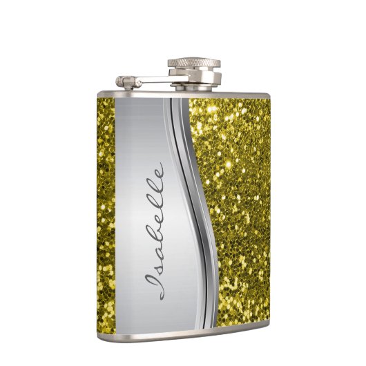 Flasques Silver Faux Parties scintillant Glam Bling Personn (Droite)