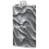 Flasques Silver Glamour Luxury Bling Metallic Waves Glitter (Gauche)