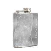 Flasques Silver Glitter Glam Bling Personalized (Droite)