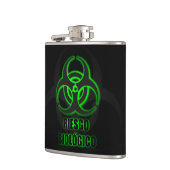 Flasques Símbolo Verde Brillante de Riesgo Biológico (Gauche)