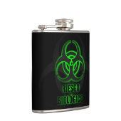 Flasques Símbolo Verde Brillante de Riesgo Biológico (Droite)