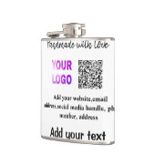 Flasques Simple code QR minimal ajouter un logo nom de code (Gauche)