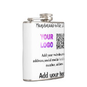 Flasques Simple code QR minimal ajouter un logo nom de code (Droite)