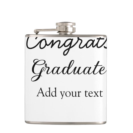 Flasques Simple congratulation graduation add your (Devant)