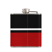 Flasques Simple deux tons Noir et Rouge Initiales Monogramm (Dos)