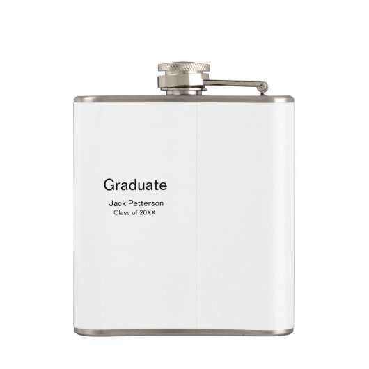 Flasques simple diplôme minimal ajouter nom classe moderne (Dos)