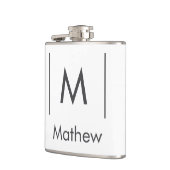 Flasques Simple élégant monogramme garçon nom de lignes (Gauche)