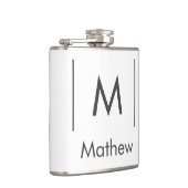 Flasques Simple élégant monogramme garçon nom de lignes (Droite)