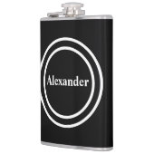 Flasques Simple Elegant noir Monogramme Monogramme Fl (Gauche)